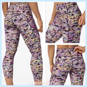 NWT Lululemon Seawheeze 2020 Fast Free Tights HR Crop 19' sz.4